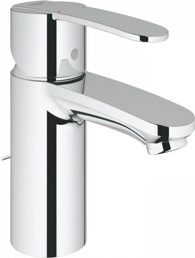GROHE QUICKFIX Grohe Wave Cosmopolitan Wastafelmengkraan S-size ketting eengreeps 1-gats 155mm hoogte 102mm uitloop vast chroom