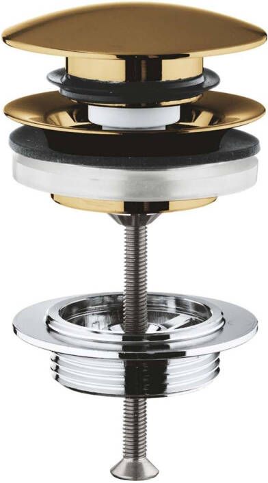 GROHE afvoergarnituur push-open afneembare kap afsluitbaar cool sunrise geborsteld 65807GN0
