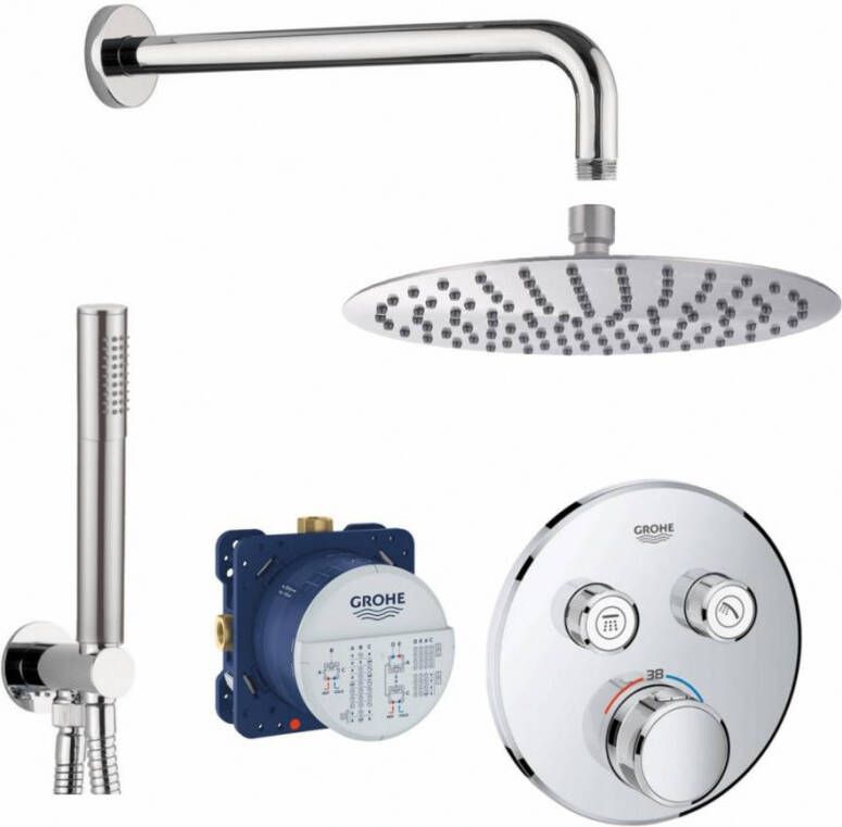 Grohe Wiesbaden SmartControl Inbouw Doucheset Rond Met Hoofddouche 20 cm en Handdouche Compleet