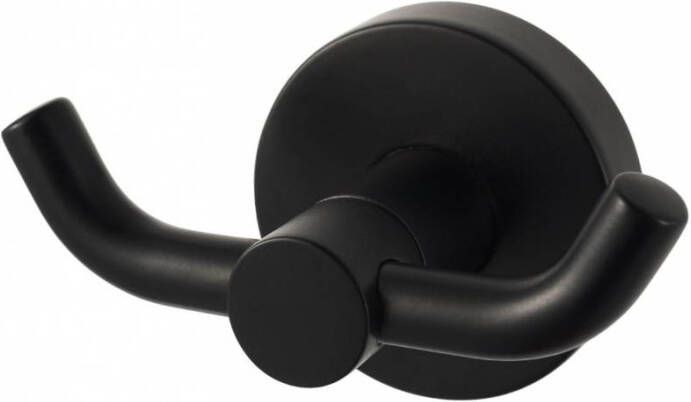 Haceka Kosmos Handdoekhaak dubbel mat zwart 1208531