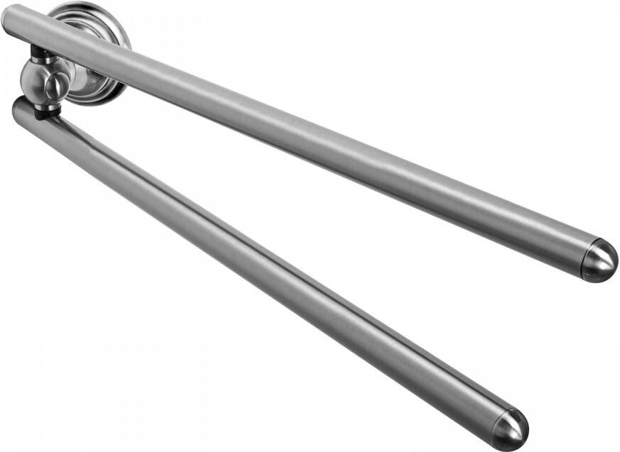 Haceka Allure Hqanddoekhouder dubbel draaibaar geborsteld RVS 1208451