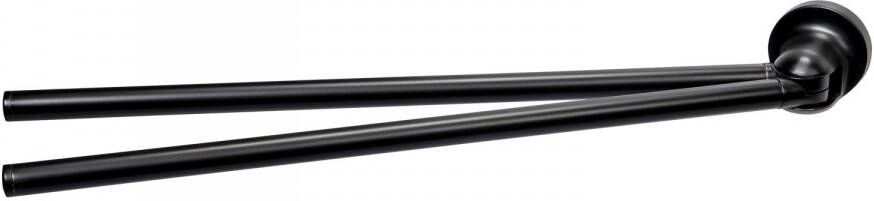 Haceka Aspen Handdoekhouder 43cm dubbel draaibaar mat zwart 1209518