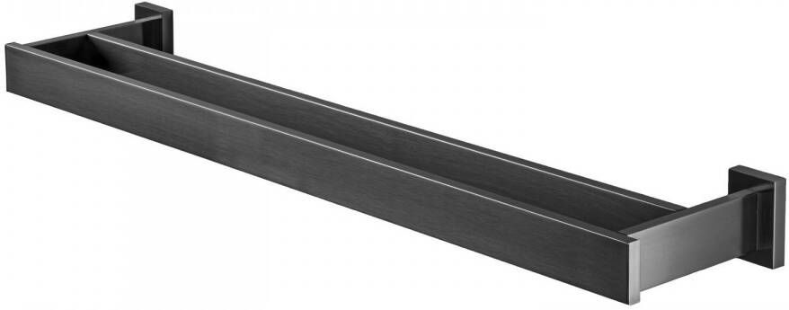 Haceka Edge Handdoekhouder 60cm dubbel grafiet gunmetal 1208810