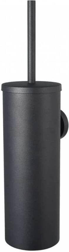 Haceka Kosmos Toiletborstelhouder gesloten wandmodel mat zwart 1208529
