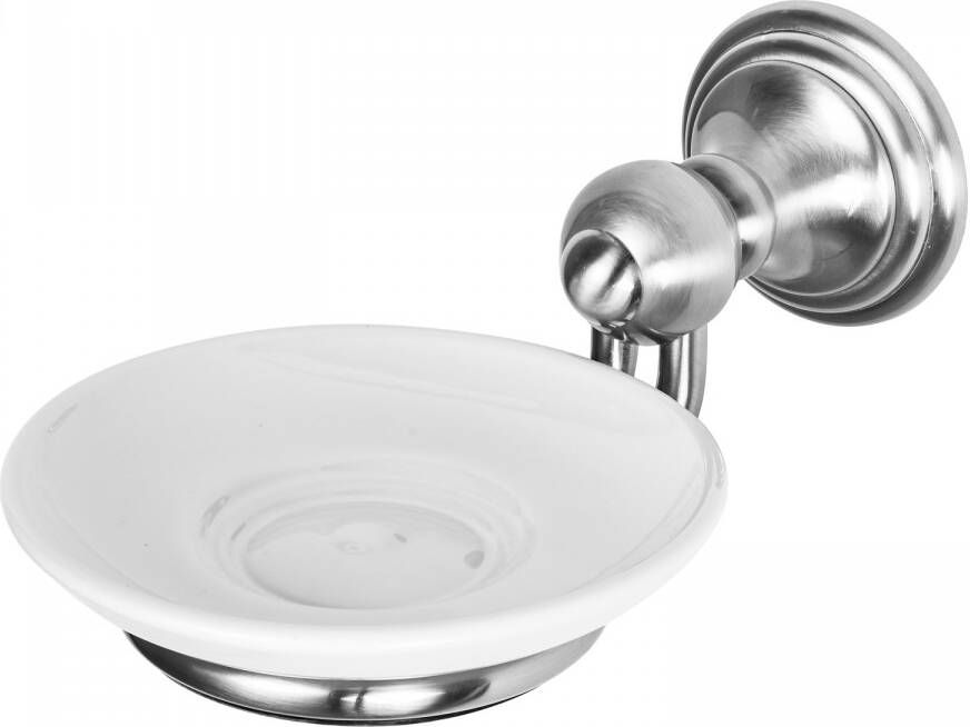 Haceka Allure Zeephouder wandmodel keramiek geborsteld RVS 1208481