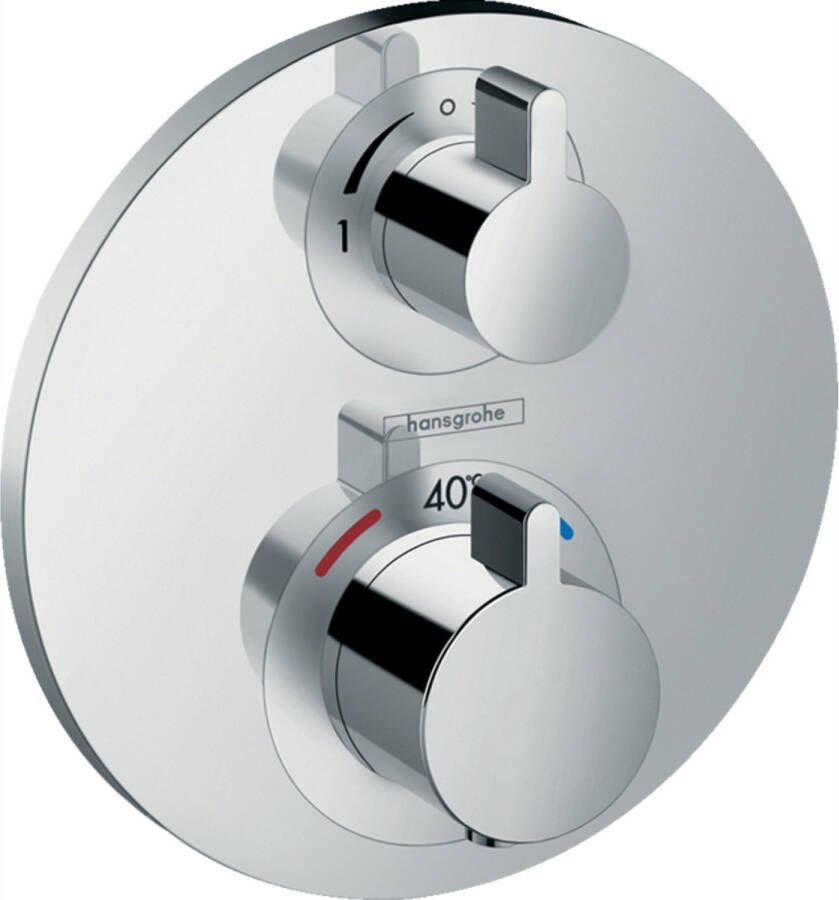 Hansgrohe Ecostat S afbouwdeel voor inbouwkraan thermostatisch met stop en omstelkraan voor 2 douchefuncties chroom 15758000