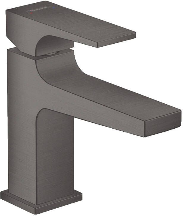 Hansgrohe Metropol toiletkraan 100 met push open waste met voorsprong vaste uitloop 12.7cm brushed black chroom 32500340 - Foto 2