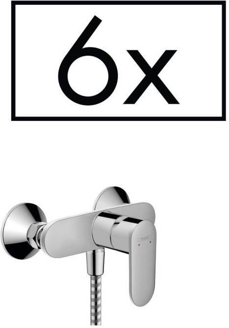 Hansgrohe Vernis Blend ééngreeps douchekraan opbouw projecten (6 stuks) chroom - Foto 2