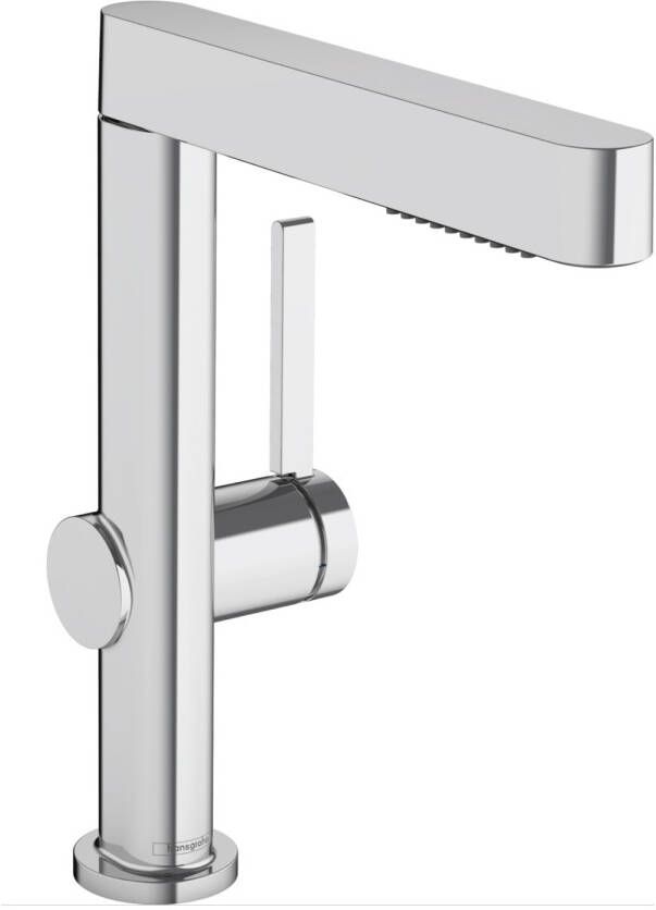 Hansgrohe Finoris ééngreeps wastafelmengkraan comfortzone 230 met uittrekbare vuistdouche inclusief PushOpen wastegarnituur 25 8 cm chroom