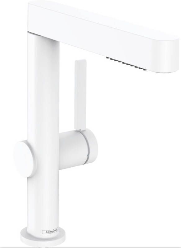 Hansgrohe Finoris ééngreeps wastafelmengkraan comfortzone 230 met uittrekbare vuistdouche inclusief PushOpen wastegarnituur 25 8 cm mat wit - Foto 2