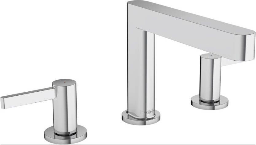 Hansgrohe Wastafelmengkraan Finoris 3-gats 110 met Push-Open Waste Chroom