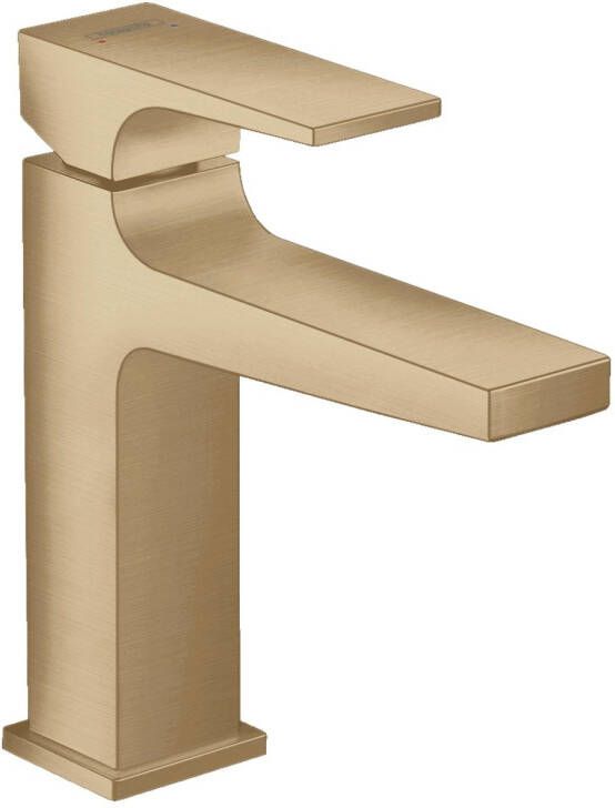 Hansgrohe Metropol 110 wastafelkraan 18.4cm hoog push open waste voorsprong 13.5cm brushed bronze (brons) 32507140