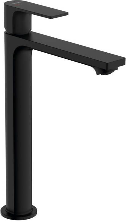 Hansgrohe Rebris E ééngreeps wastafelmengkraan 240 CoolStart EcoSmart+ voor waskommen met trekwaste mat zwart