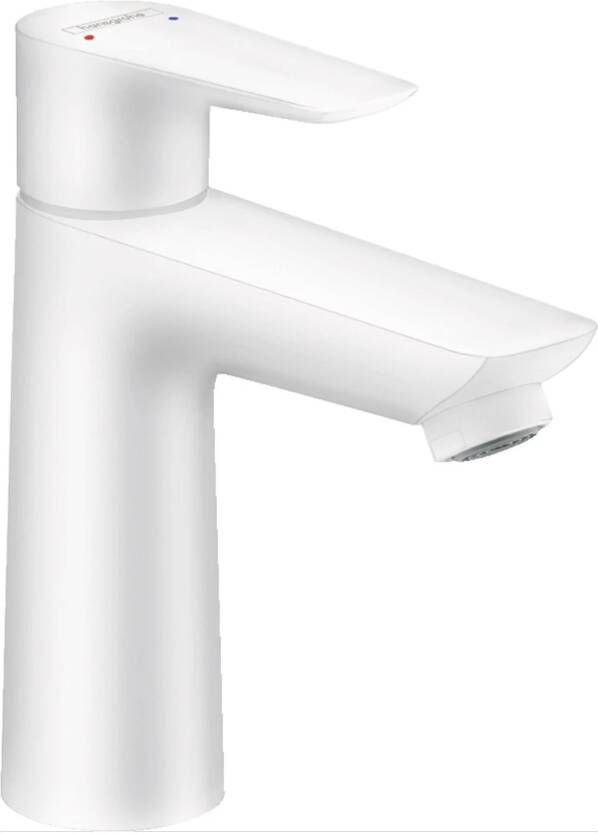 Hansgrohe Talis E ééngreeps wastafelmengkraan comfortzone 110 met trekwaste 16 2 cm mat wit