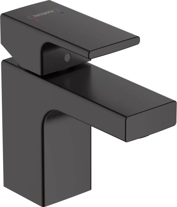 Hansgrohe Vernis Shape ééngreeps wastafelmengkraan 70 zinc met trekwaste mat zwart