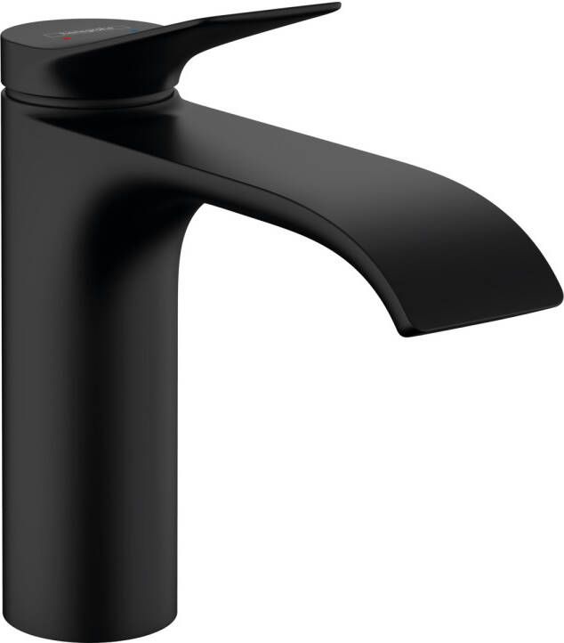 Hansgrohe Vivenis ééngreeps wastafelmengkraan ééngreeps wastafelmengkraan 110 zonder afvoer zwart mat 75022670