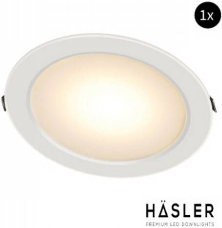 Hasler Inbouwspot Häsler Toledo Incl. Fase Aansnijding Dimbaar 13.7 cm 8 Watt Warm Wit Set 10x Set 1 Spot