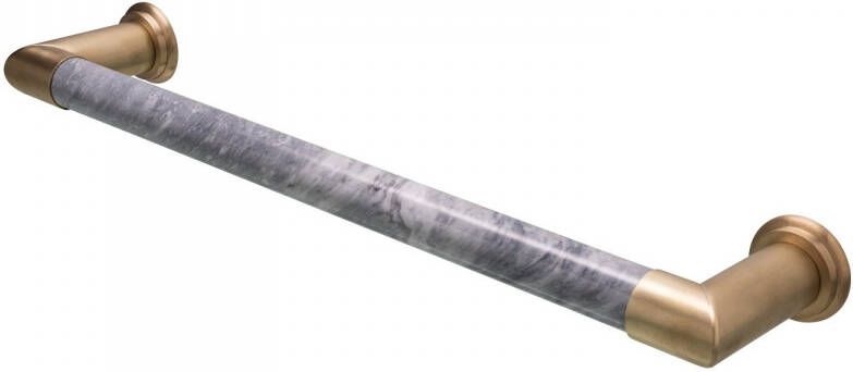 HD Heating Elektrische Radiator Cascade 60x12 cm Bardiglio Nuvolato Marble Brushed Brass