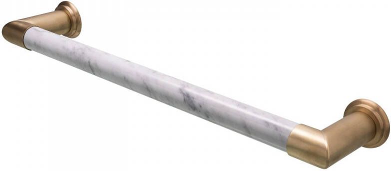 HD Heating Elektrische Radiator Cascade 60x12 cm Bianco Carrara Venatino Marble Brushed Brass