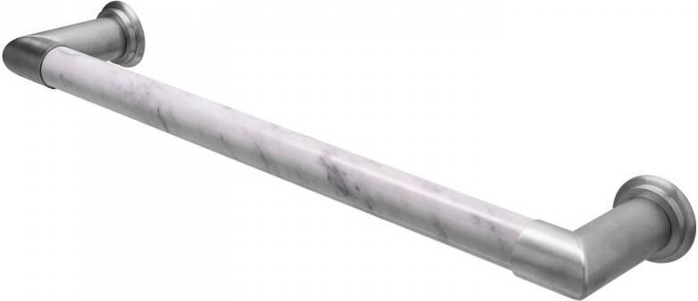 HD Heating Elektrische Radiator Cascade 60x12 cm Bianco Carrara Venatino Marble Brushed Nickel