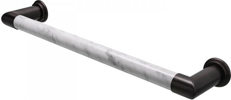 HD Heating Elektrische Radiator Cascade 60x12 cm Bianco Carrara Venatino Marble Dark Bronze