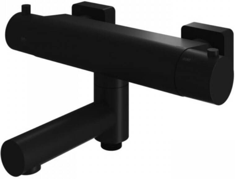 Hotbath Gal thermostatische badmengkraan met draaibare uitloop 9 5 x 26 x 9 3 cm mat zwart