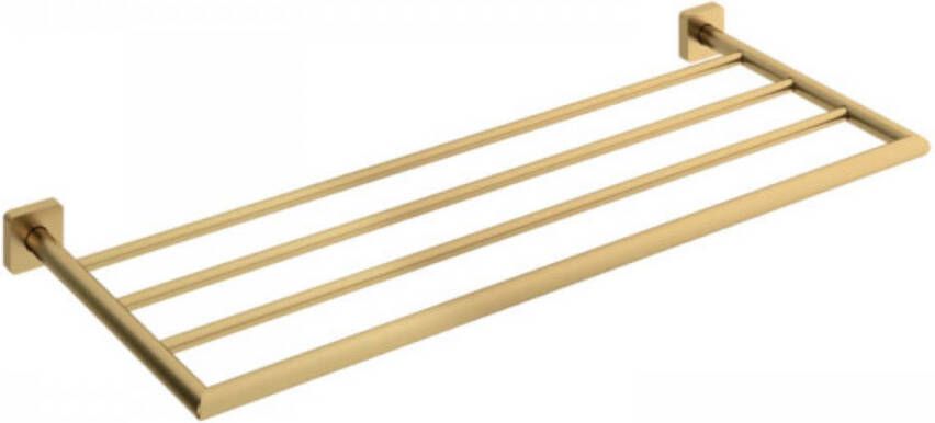 Hotbath Gal handdoekrek 4 x 61 6 x 26 cm geborsteld messing PVD