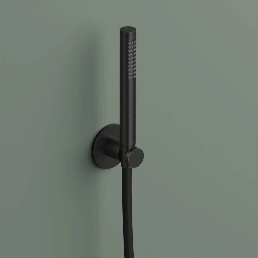 Hotbath Ace Handdoucheset staafhanddouche wandsteun 150cm doucheslang Gepolijst Zwart PVD AC443PBP - Foto 2