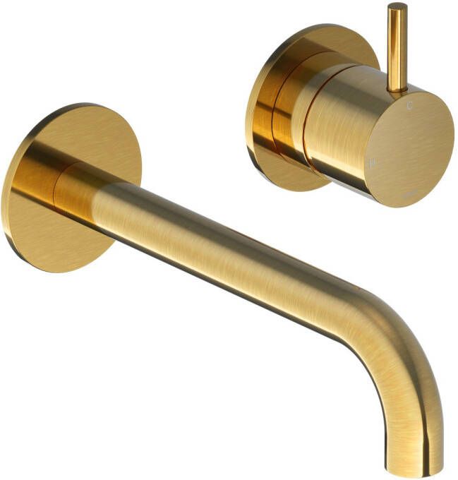 Hotbath Cobber Afbouwdeel voor wastafelkraan 18cm uitloop Geborsteld Messing PVD CB105EXT18BBP - Foto 2