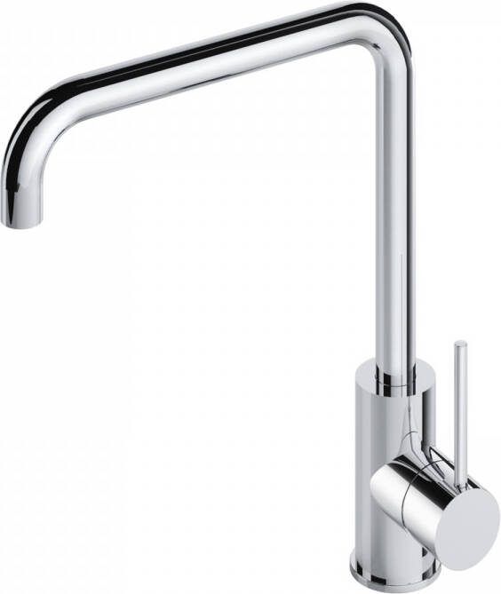 Hotbath Keukenmengkraan Cobber 1-hendel 31.5 cm Draaibare Uitloop Geborsteld Messing Living Colours