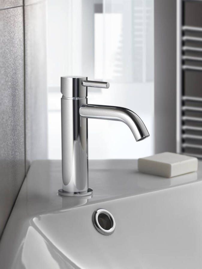 Hotbath Laddy 1-hendel wastafelmengkraan zonder waste 15 cm chroom