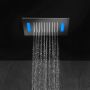 Hotbath Mate hoofddouche met blauwe LEDs en water sensor aan uit 30x30 cm vierkant geborsteld nikkel - Thumbnail 3