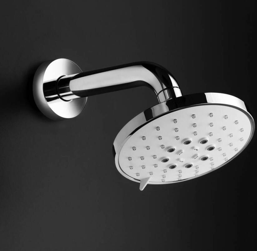 Hotbath Mate opbouw hoofddouche wandmodel 3 standen rond ø13 cm inclusief wandarm geborsteld nikkel - Foto 2