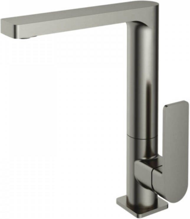 Hotbath Gal wastafelmengkraan met draaibare uitloop zonder waste 25 cm geborsteld nikkel PVD