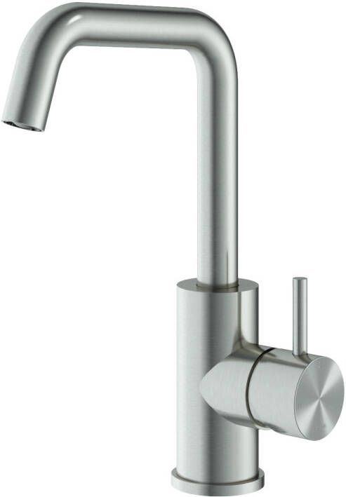 Hotbath Archie Wastafelmengkraan met draaibare uitloop zonder waste IX RVS316 AR014IX