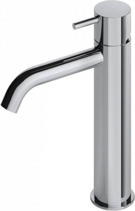 Hotbath Cobber 1-hendel wastafelmengkraan 21 6 cm hoog met gebogen uitloop van 13 5 cm chroom - Foto 3