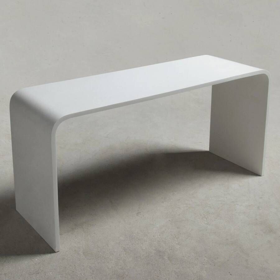 Ideavit Badkamer Tafel 90x30x43 cm Solid Surface Mat Wit