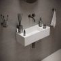Ideavit Fontein Solidbliss 55x22x15 cm Solid Surface 2 Plateaus Mat Wit - Thumbnail 2