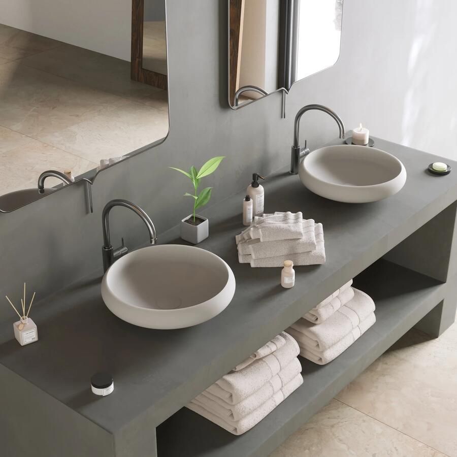 Ideavit Opbouw Waskom Solidego 40x11 2 cm Solid Surface Mat Wit