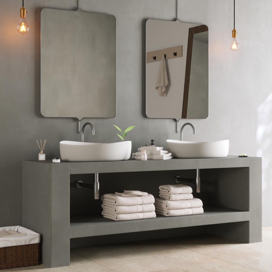Ideavit Solidharmony opbouwwastafel 60x44x15.5cm Solid surface mat wit 290116 - Foto 2