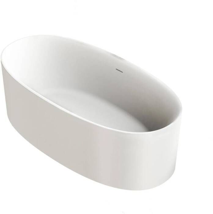 Ideavit Ligbad Vrijstaand Colidcliff 175x88x56 cm Solid Surface Mat Wit