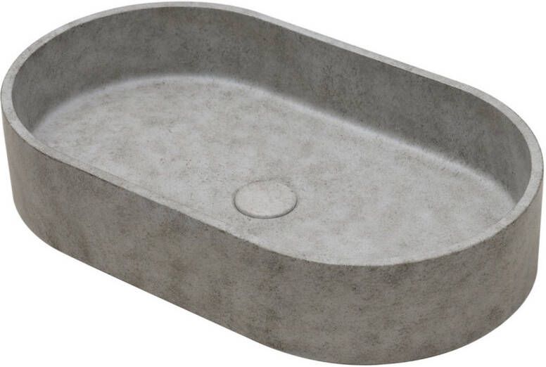 Ideavit Waskom Idea.Form 60x35x12 cm Ovaal Beton Licht Grijs