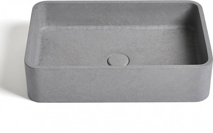 Ideavit Waskom Idea.Gaia 50x32.5x12 cm Vierkant Beton Grijs