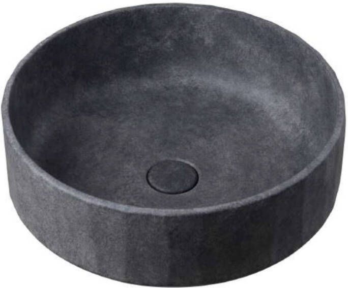 Ideavit Waskom Idea.Lixir 42x42x15 cm Rond Beton Donker Grijs