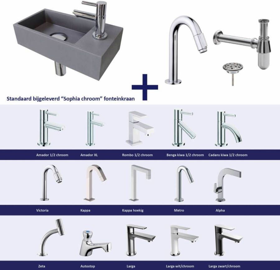 Ink Fonteinset Versus Rechts Grijs Chroom