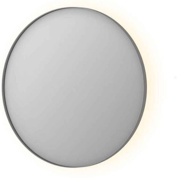 Ink Spiegel SP17 Rond Colour Changing LED Rondom 80 x 4 x 80 cm Dimbaar In Aluminium Kader Geborsteld RVS