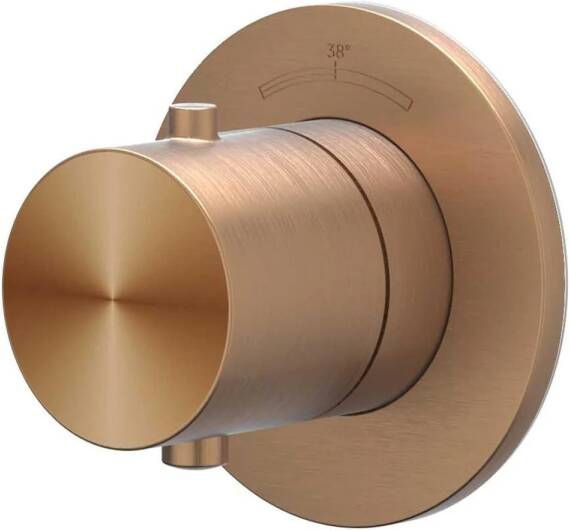 IVY Concord Afbouwdeel voor inbouwstopkraan Symmetry rond rozet RVS316 geborsteld mat koper PVD 6903203