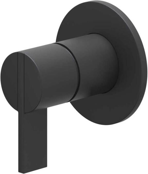 Ivy Pact Afbouwdeel voor inbouw douchemengkraan eenhendel ronde rozet Mat zwart PED 6202052