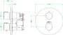 Ivy Pact Afbouwdeel voor Inbouwthermostaat 2-weg stop-omstel rond rozet Mat zwart PED 6202152 - Thumbnail 2