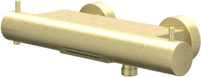 IVY Badthermostaatkraan Bond Opbouw Omstel Met Cascade Uitloop Met Omstel Cooltouch Geborsteld Mat Goud PVD
